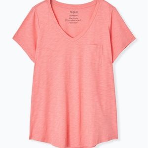 CLASSIC FIT POCKET TEE - HERITAGE SLUB CORAL